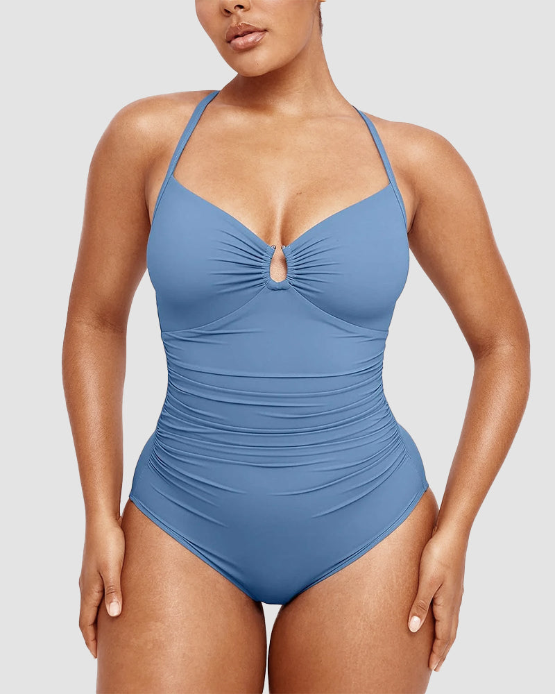 Icone™ ShapingSwimsuit: Elegant Cross Back Strap Body Shaping Swimsuit