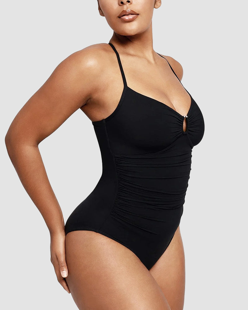 Icone™ ShapingSwimsuit: Elegant Cross Back Strap Body Shaping Swimsuit