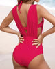 Icone™ HalterSwimsuit: V-Neck Halter Strap Waist Shaping Swimsuit
