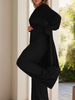 Icone™ ClassicSet: Classic Long Sleeve With Chic Front Slit Top And Pants Set