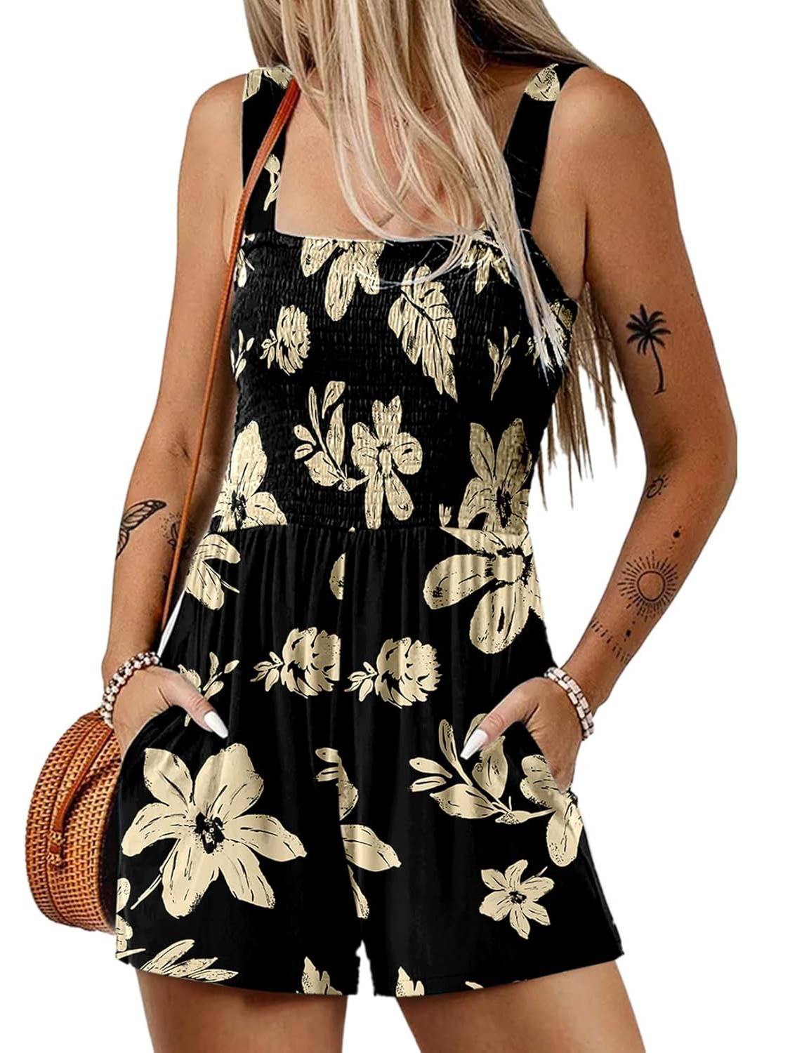 Icone™ SummerRomper: Women's Sleeveless Square Neck Summer Romper