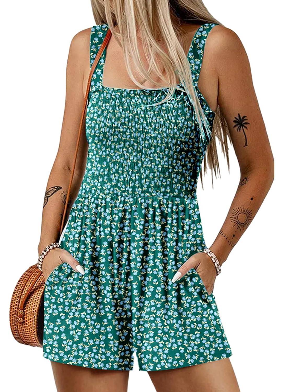 Icone™ SummerRomper: Women's Sleeveless Square Neck Summer Romper