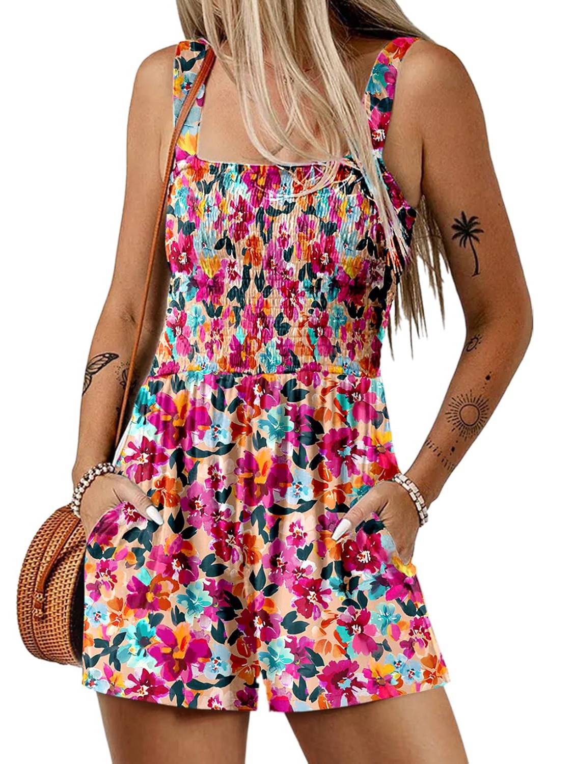 Icone™ SummerRomper: Women's Sleeveless Square Neck Summer Romper