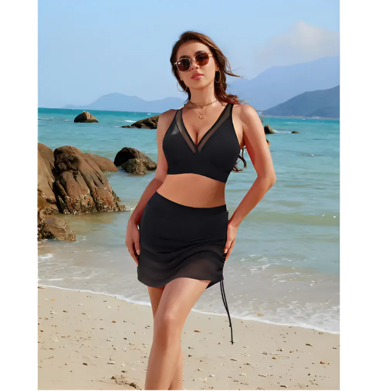 Icone™ BikiniSet: Comfortable And Stylish Mesh Swimwear 2-Piece Set