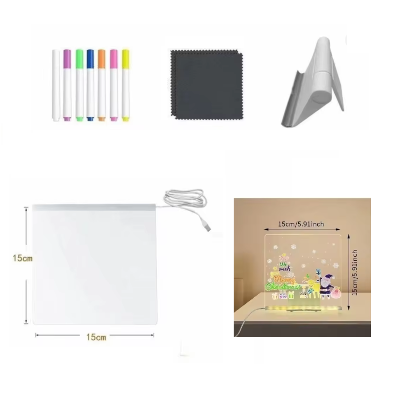 Kletshuts™ NoteBoard: LED Lamp Acrylic Note And Drawing Board
