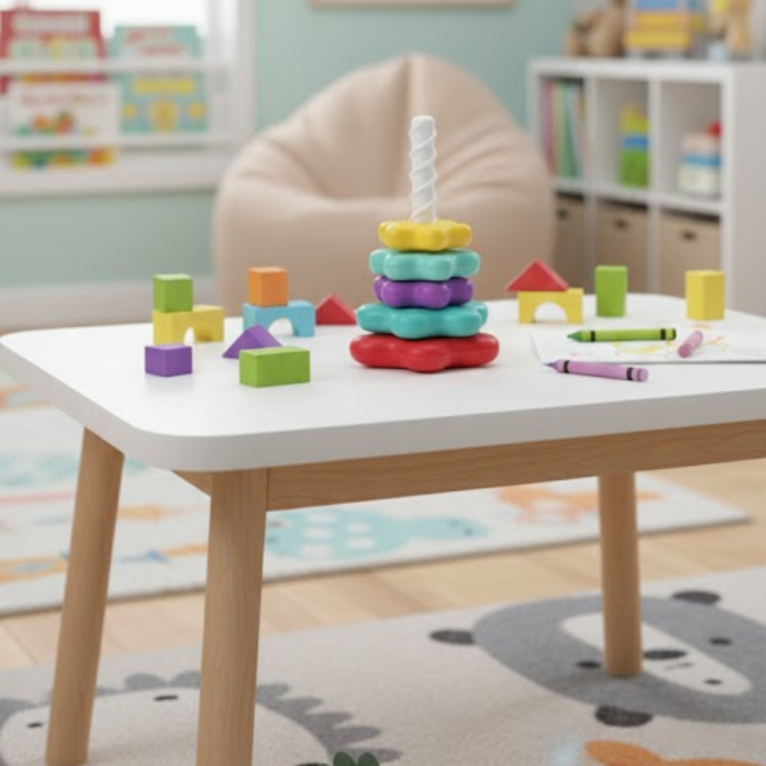 Kletshuts™ StackingToy: Rainbow Tower Wheel Stacking Toy Sensory Learning