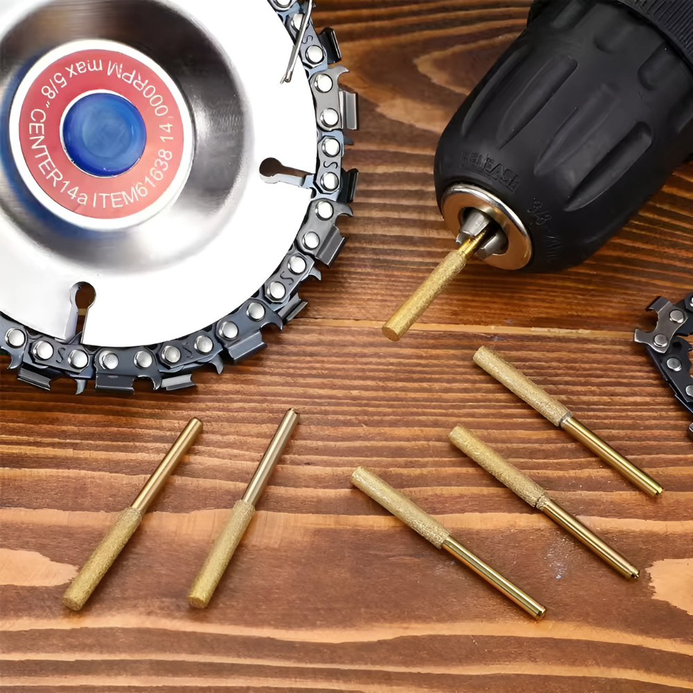 ChainsawSharpener 3+3 FREE: Professional Chainsaw Sharpening Heads Kit