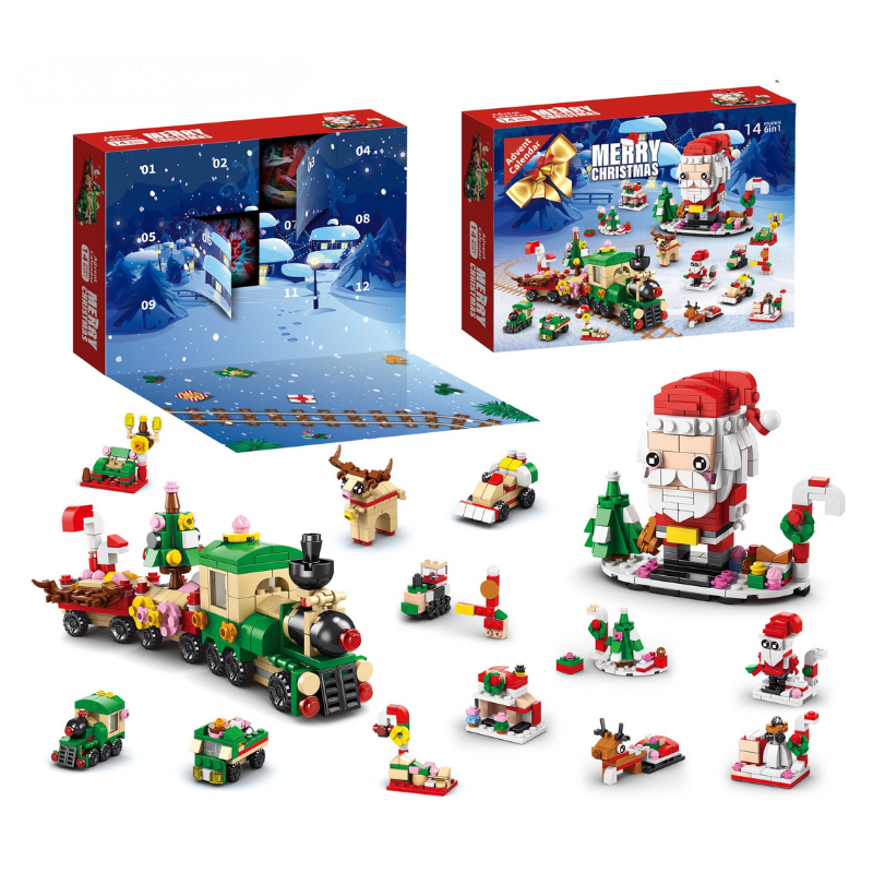 ChristmasBlocks: Christmas Advent Calendar Building Blocks Set