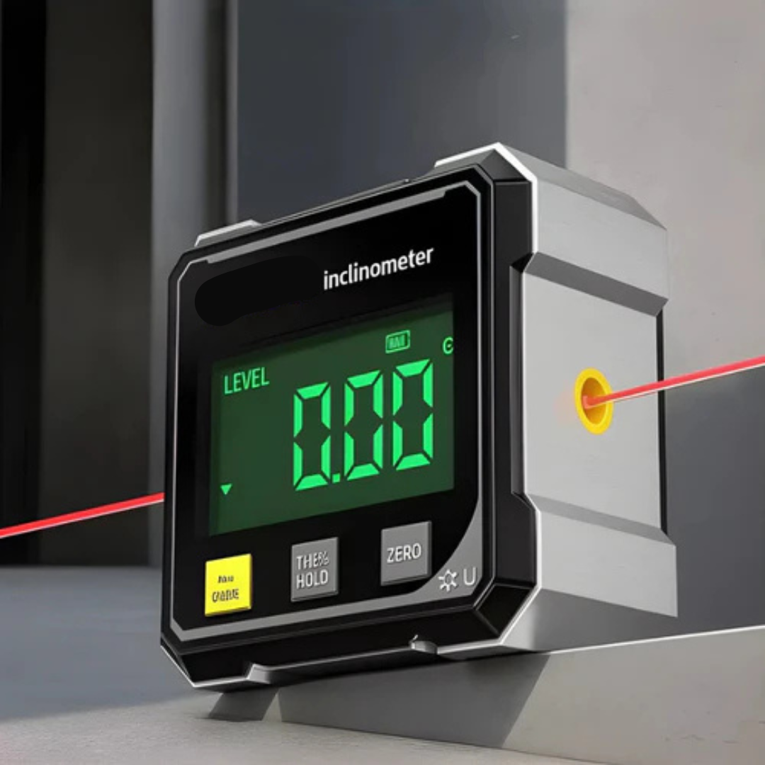 Globetrek° DigitalInclinometer: Digital Magnetic Sides Laser Inclinometer