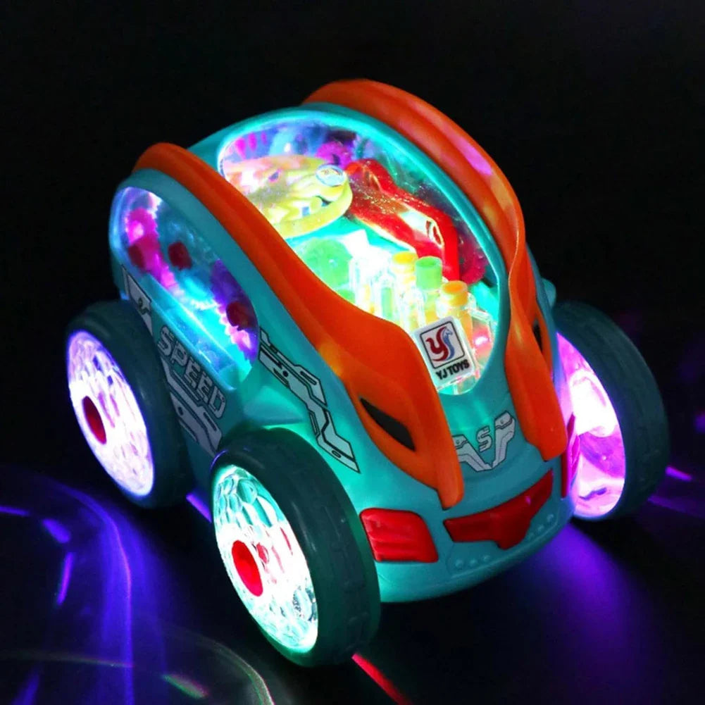 Kletshuts™ CarToy: Colorful Light Music Electric Stunt Truck 360° Rotating Toy Car