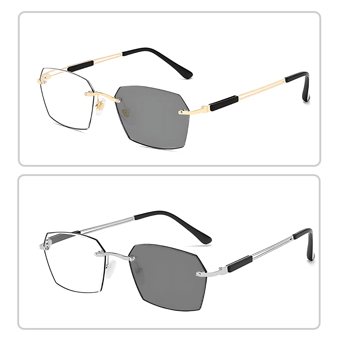 TintGlasses 1+1 FREE: Photochromic Blue Light Blocking Tint Reading Glasses