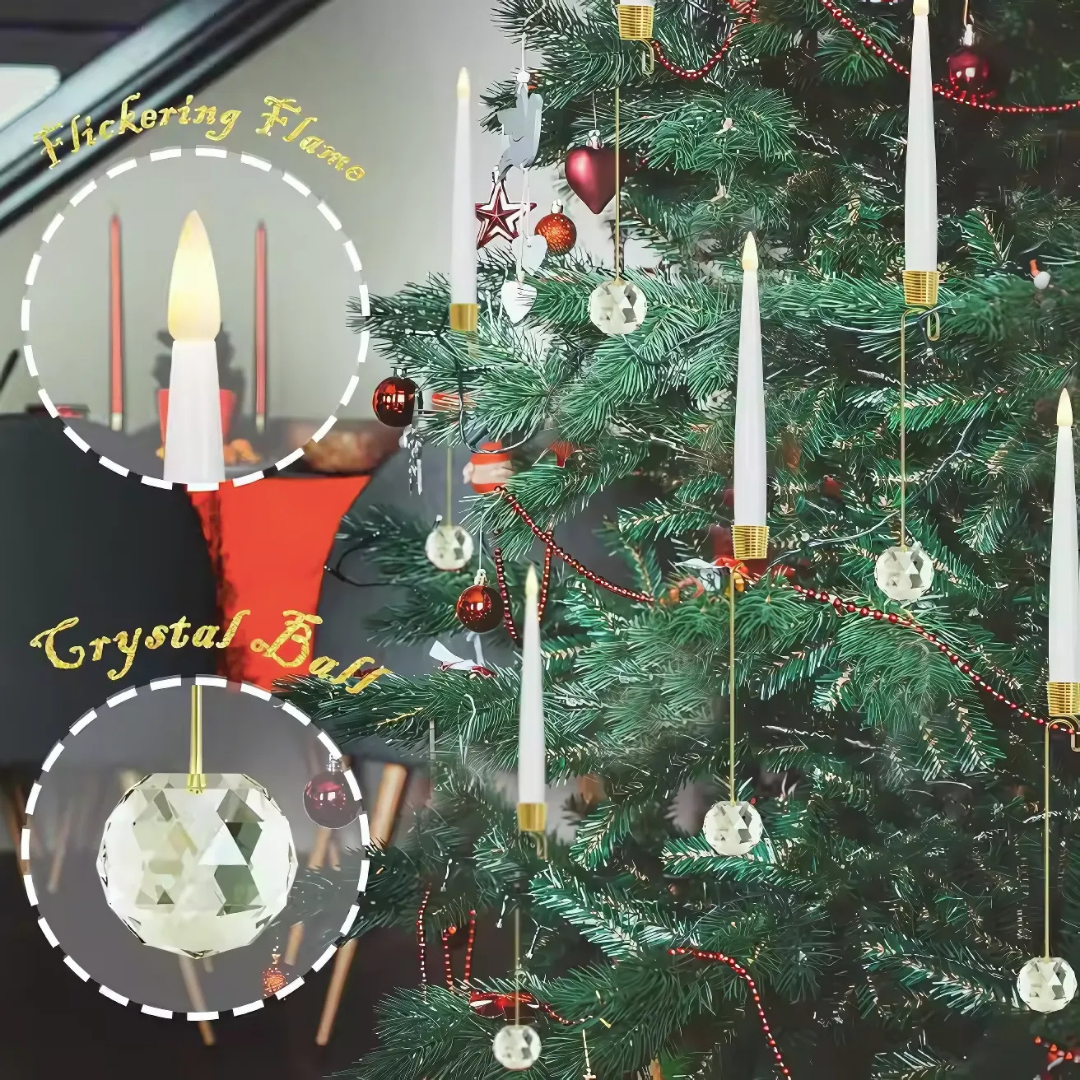 Ledsen™ ChristmasGlow: LED Magical Christmas Glow Crystal Ball Candles