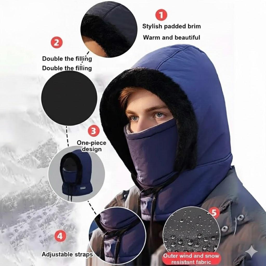 Icone™ WinterCover 1+1 FREE: Adjustable Warm Windproof Winter Face Cover Hat
