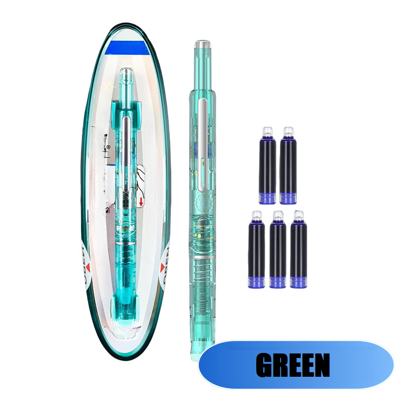 FountainPen - Retractable And Refillable Fountain Pen With Ink Cartridges