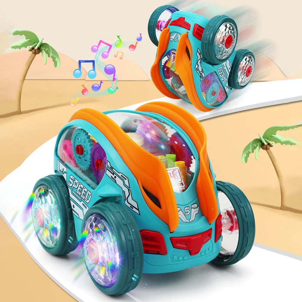 Kletshuts™ CarToy: Colorful Light Music Electric Stunt Truck 360° Rotating Toy Car