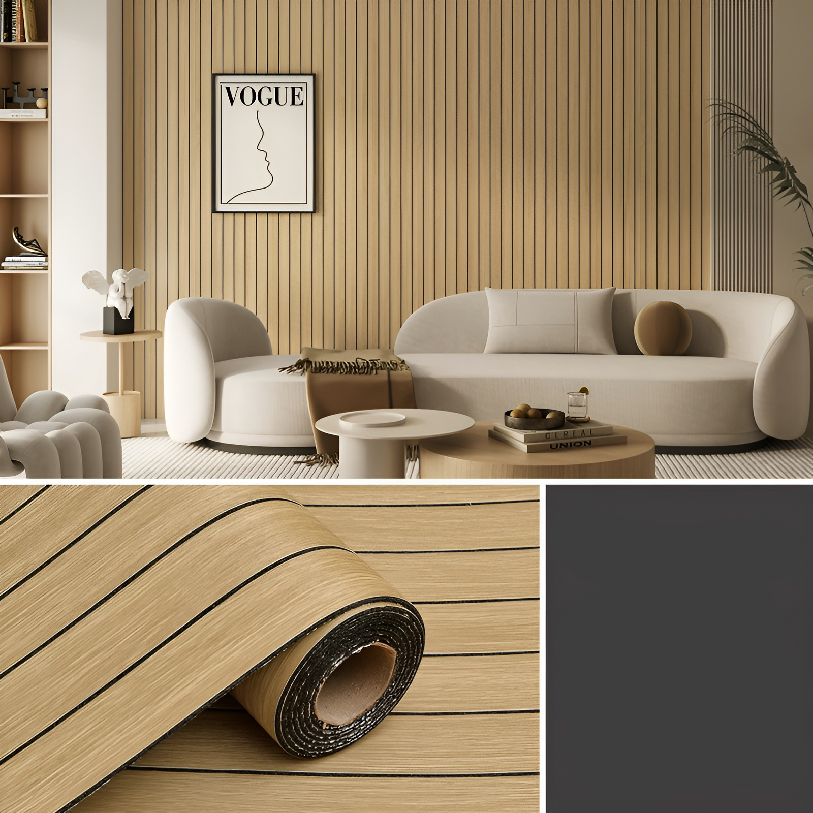 WallSticker: Elegant Woodlike Adhesive DIY Home Wall Sticker Decoratio ...