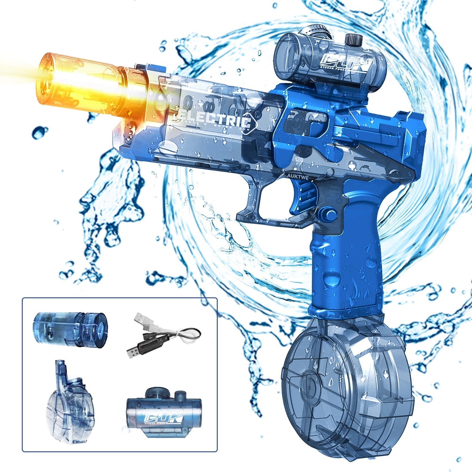Kletshuts™ WaterGun: Long Range Shooting Electric Water Gun