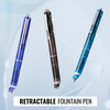 FountainPen - Retractable And Refillable Fountain Pen With Ink Cartridges