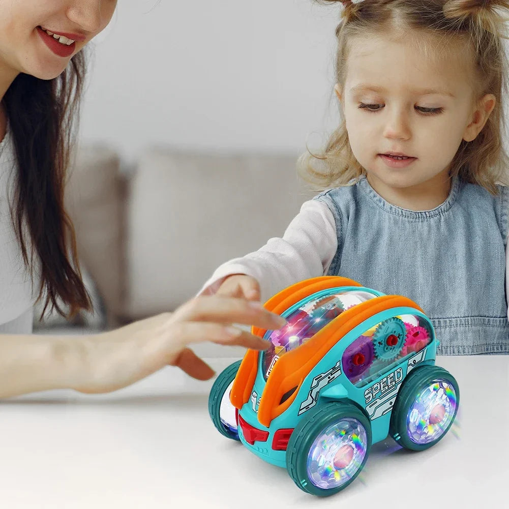 Kletshuts™ CarToy: Colorful Light Music Electric Stunt Truck 360° Rotating Toy Car