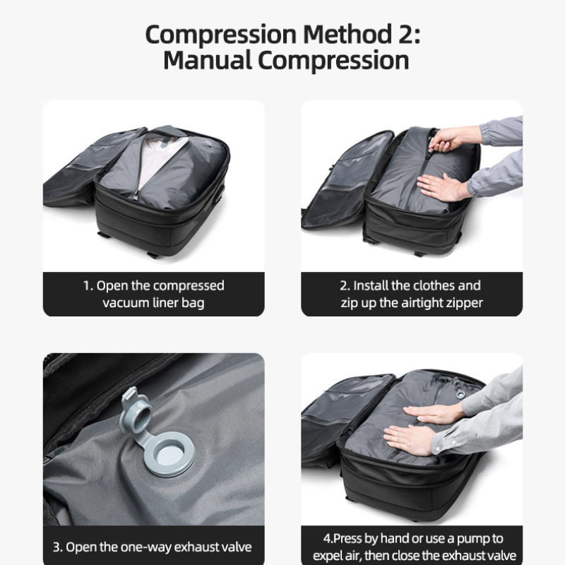 Icone™ CompressionBag: Space Saver Compression Vacuum Travel Bag