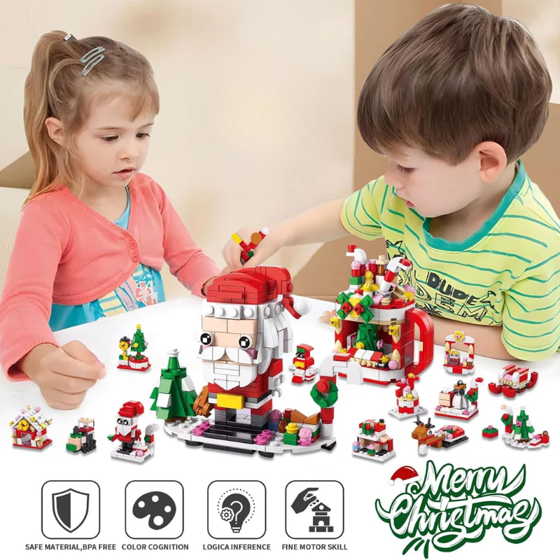 ChristmasBlocks: Christmas Advent Calendar Building Blocks Set