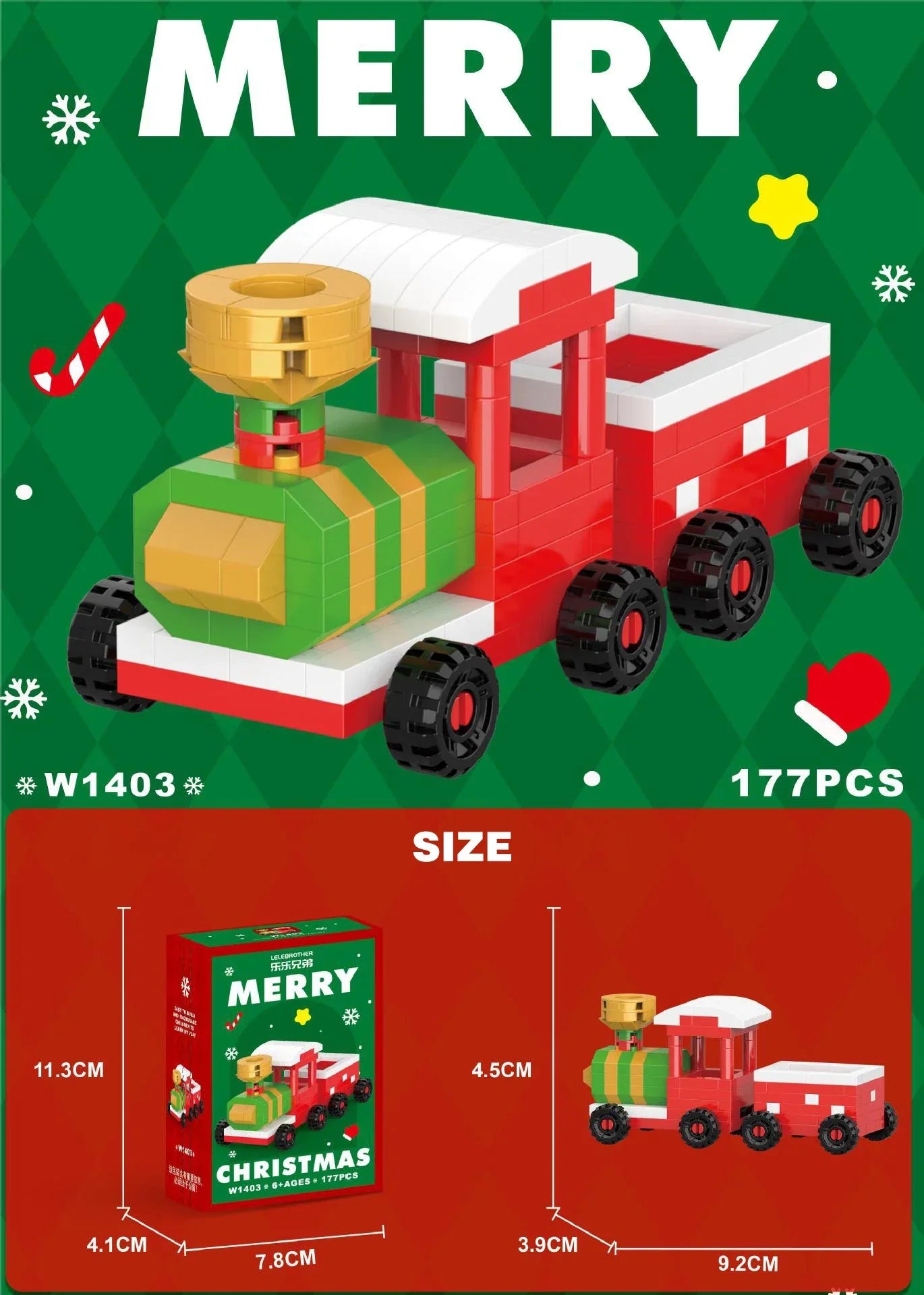 Kletshuts™ HolidayBlocks: Kids Creatives Micro Building Blocks Christmas Holiday Edition