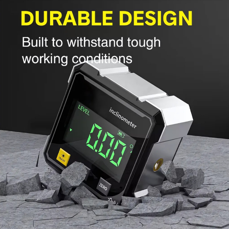 Globetrek° DigitalInclinometer: Digital Magnetic Sides Laser Inclinometer