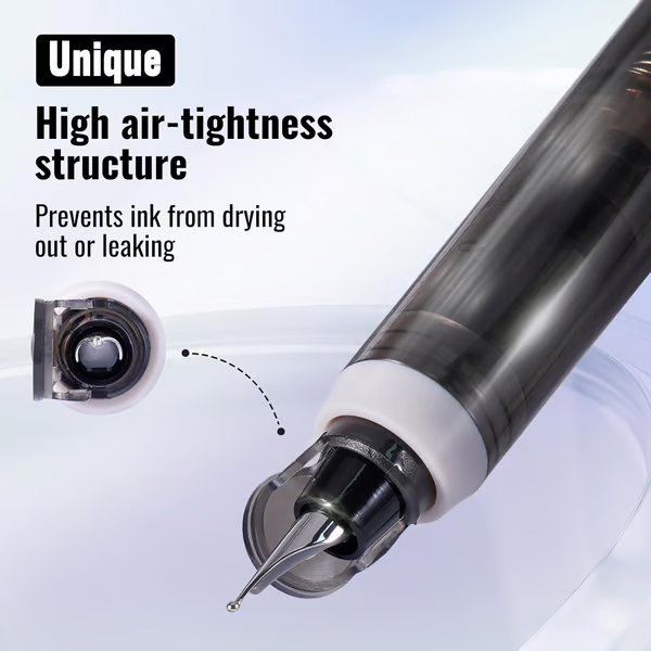 FountainPen - Retractable And Refillable Fountain Pen With Ink Cartridges