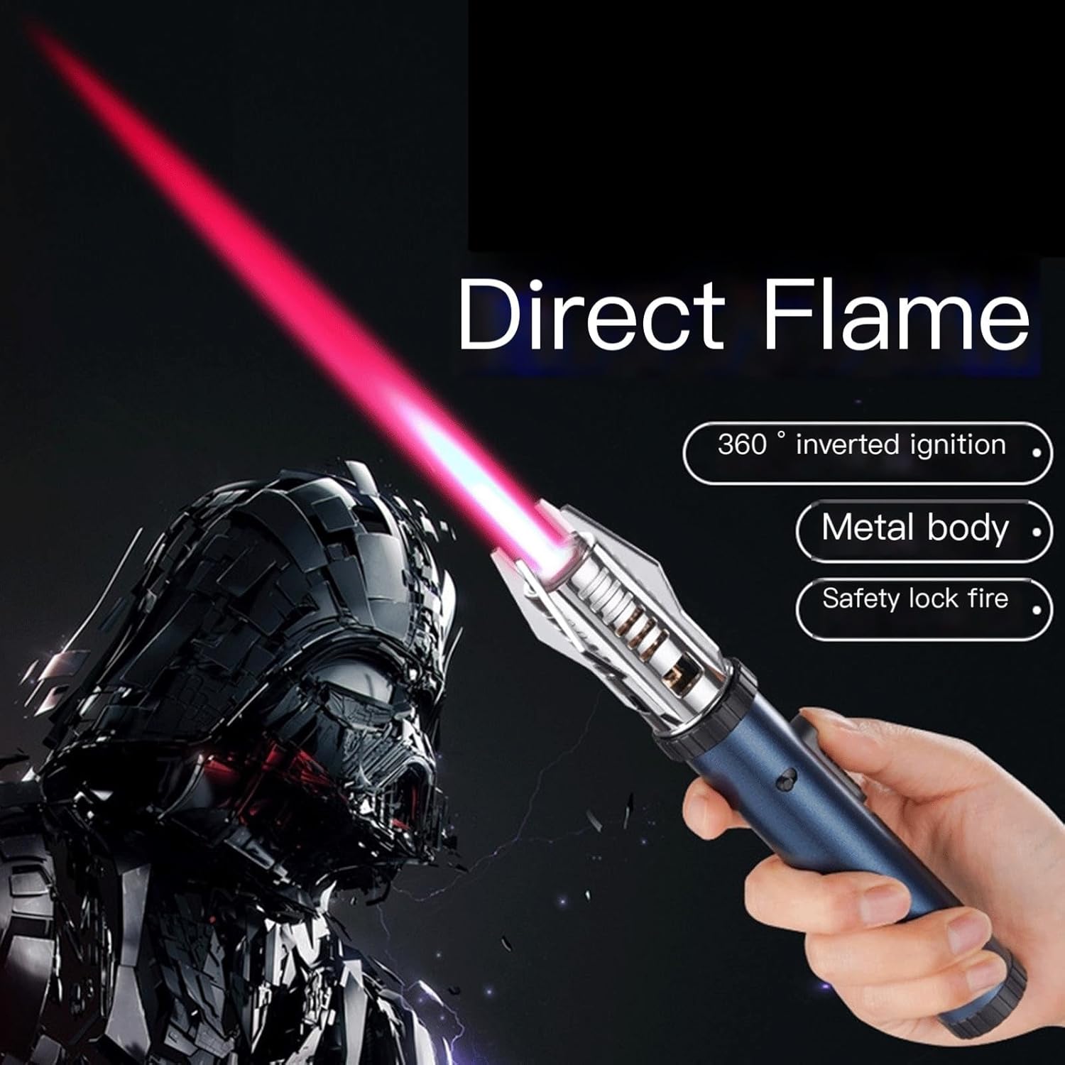 LightsaberFlame: Portable Lightsaber Windproof Flame Blow Torch Lighter