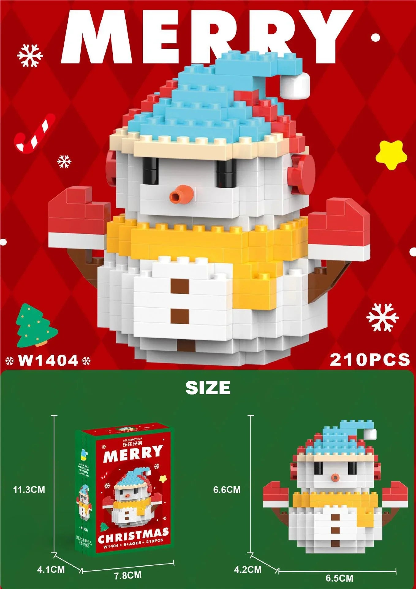 Kletshuts™ HolidayBlocks: Kids Creatives Micro Building Blocks Christmas Holiday Edition