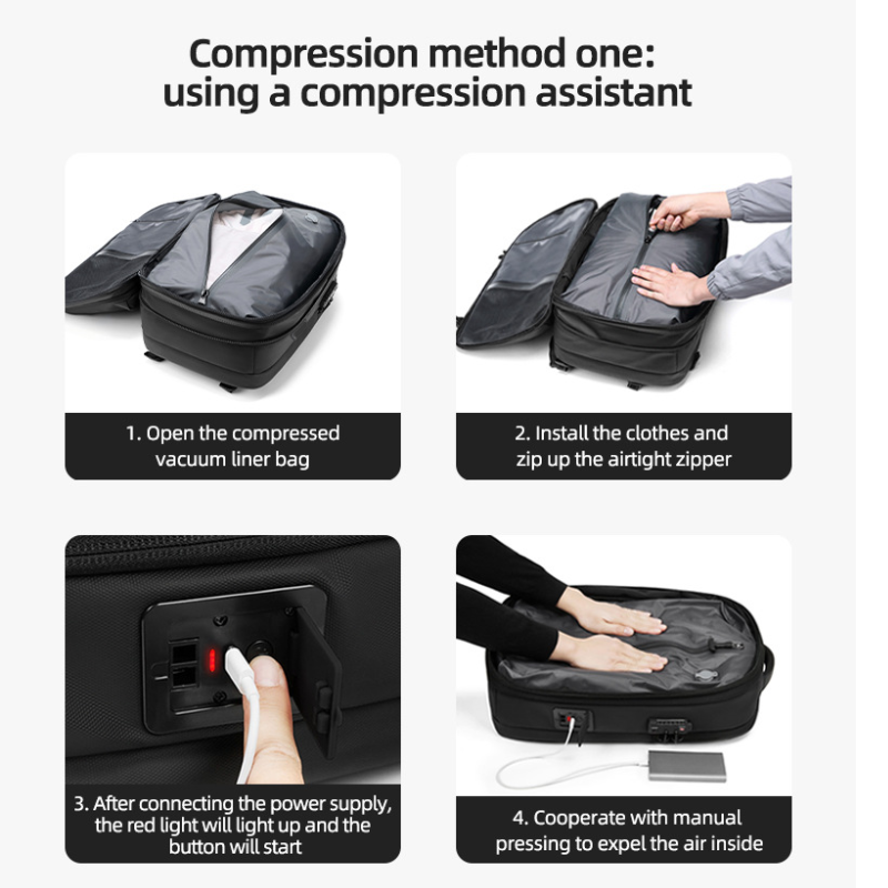 Icone™ CompressionBag: Space Saver Compression Vacuum Travel Bag