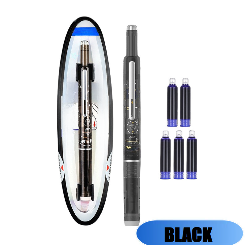 FountainPen - Retractable And Refillable Fountain Pen With Ink Cartridges