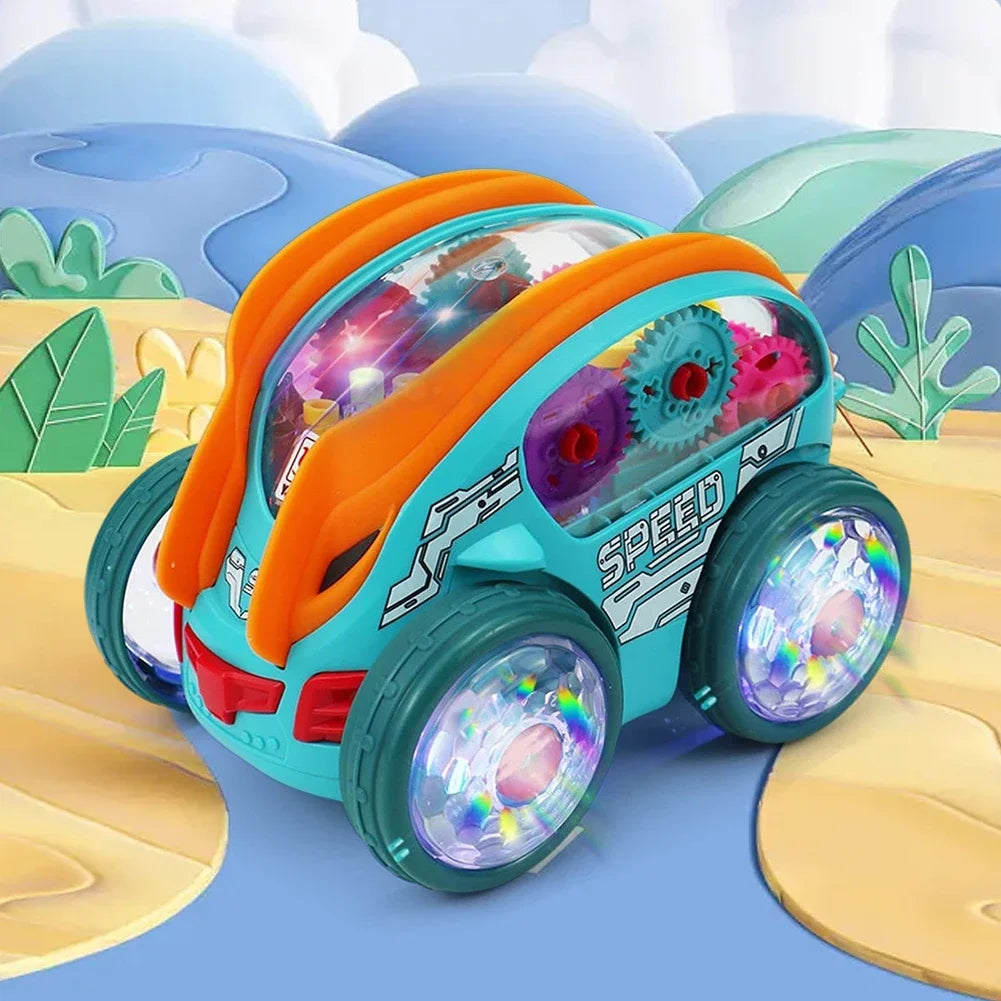 Kletshuts™ CarToy: Colorful Light Music Electric Stunt Truck 360° Rotating Toy Car