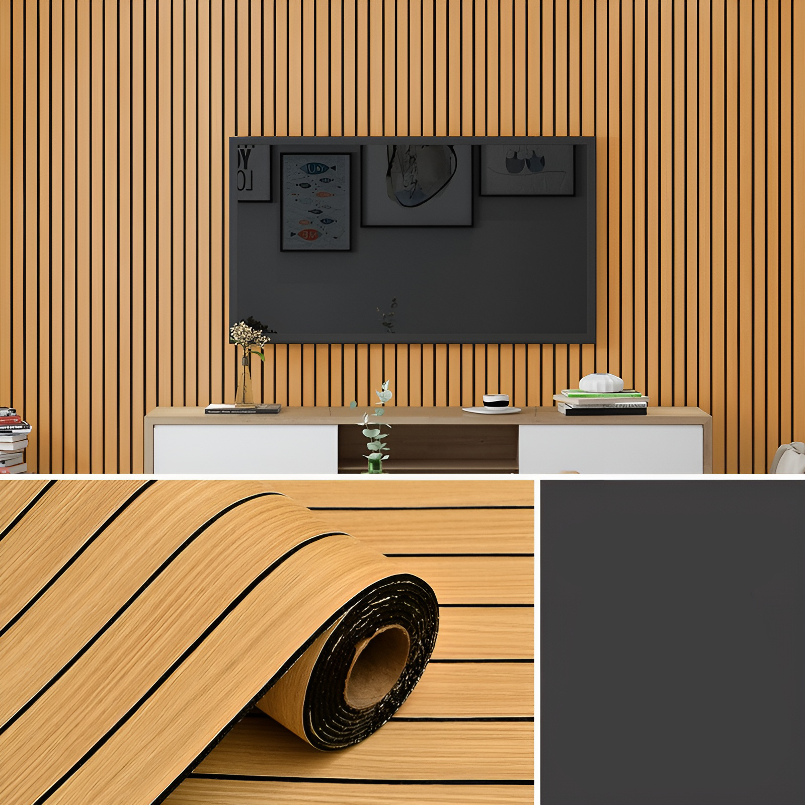 WallSticker: Elegant Woodlike Adhesive DIY Home Wall Sticker Decoratio ...
