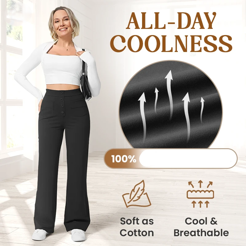 Icone™ FlexTrousers: High-Waisted All-Day Comfort Flexible Pants
