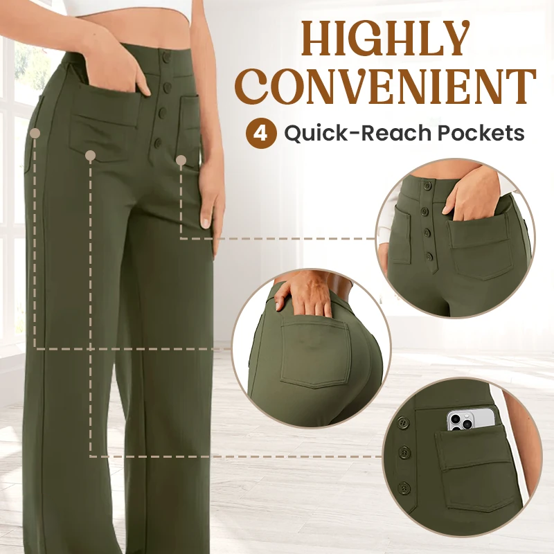 Icone™ FlexTrousers: High-Waisted All-Day Comfort Flexible Pants