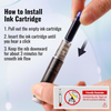 FountainPen - Retractable And Refillable Fountain Pen With Ink Cartridges
