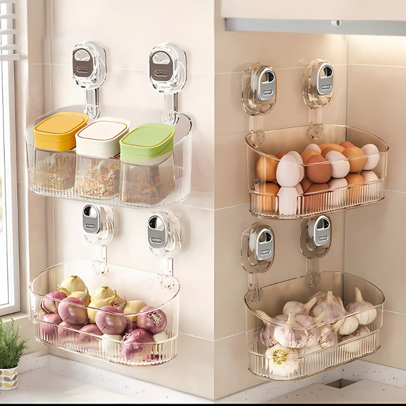 GlideHold® OrganizerRack: Organizer Storage Rack With Water Drain Hole