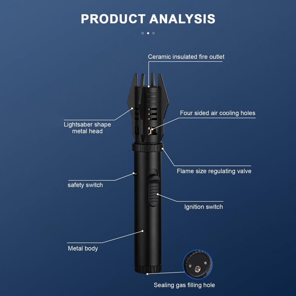 LightsaberFlame: Portable Lightsaber Windproof Flame Blow Torch Lighter