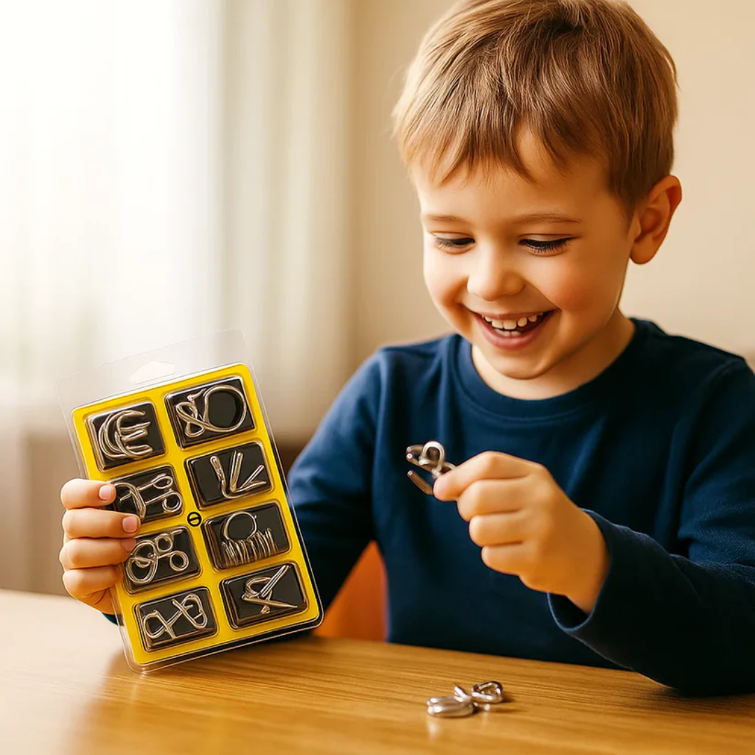 Kletshuts™ MetalPuzzles: Kids Brain Teasers Metal Puzzle Set