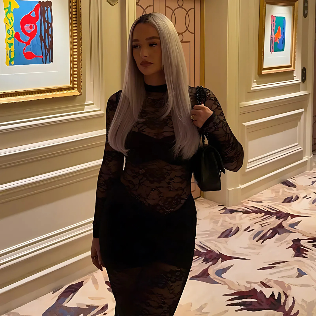 Icone™ LaceDress: Sexy Fit Comfortable Round Neck Lace Dress