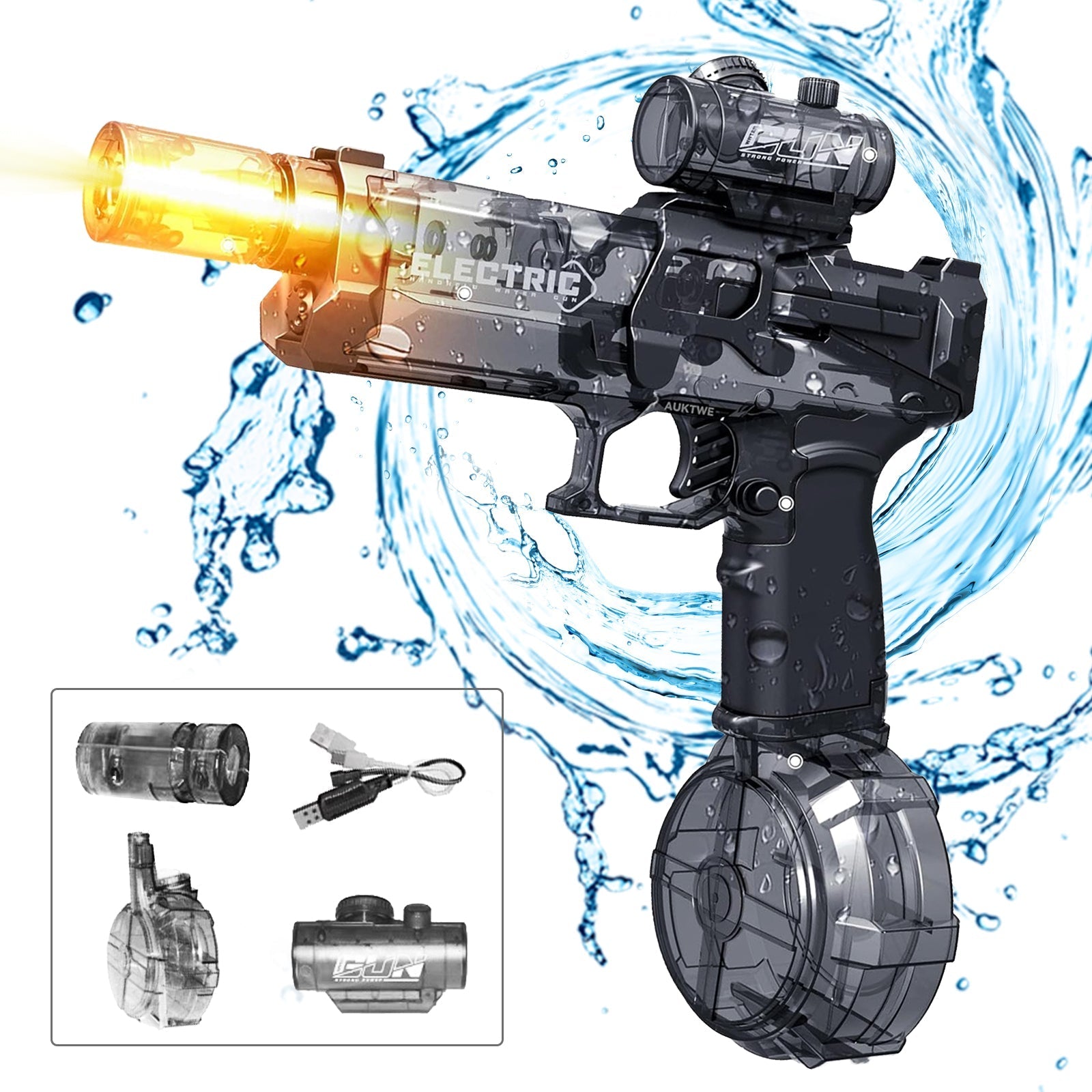 Kletshuts™ WaterGun: Long Range Shooting Electric Water Gun