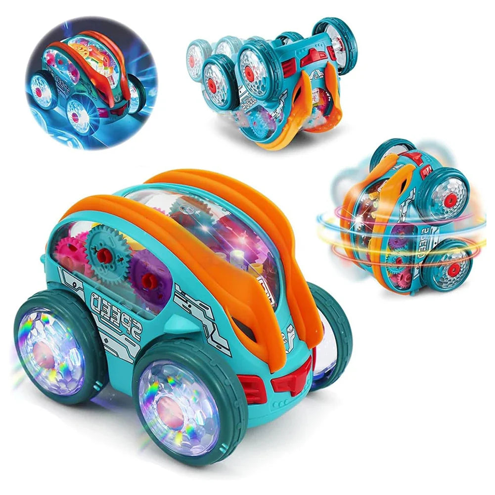 Kletshuts™ CarToy: Colorful Light Music Electric Stunt Truck 360° Rotating Toy Car