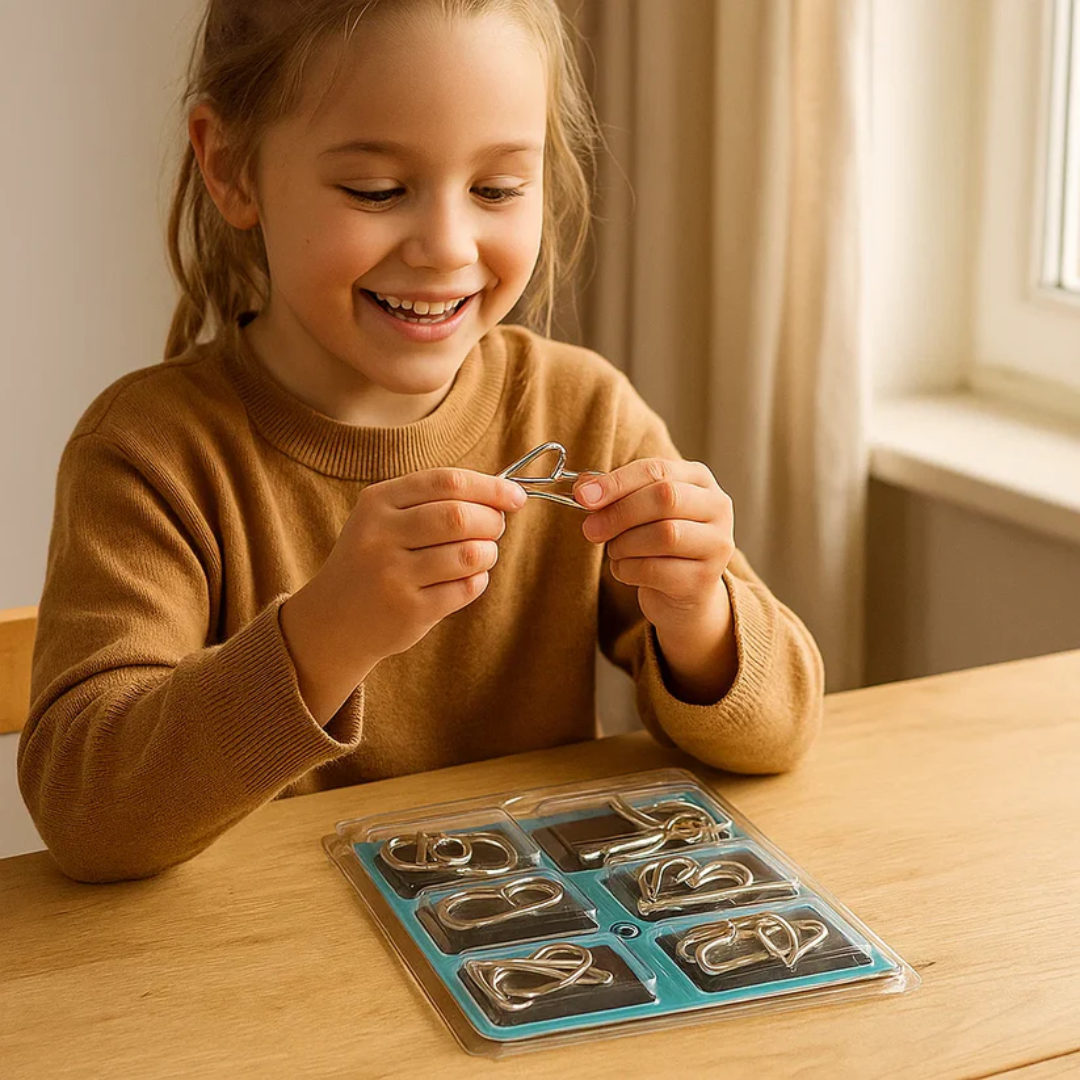 Kletshuts™ MetalPuzzles: Kids Brain Teasers Metal Puzzle Set