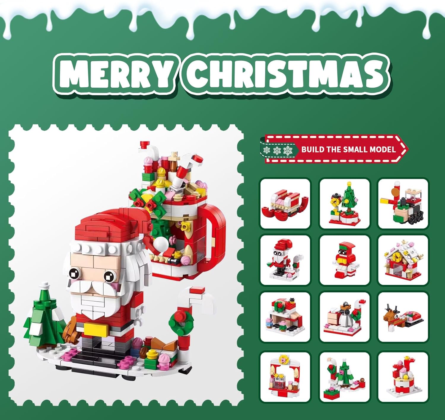 ChristmasBlocks: Christmas Advent Calendar Building Blocks Set