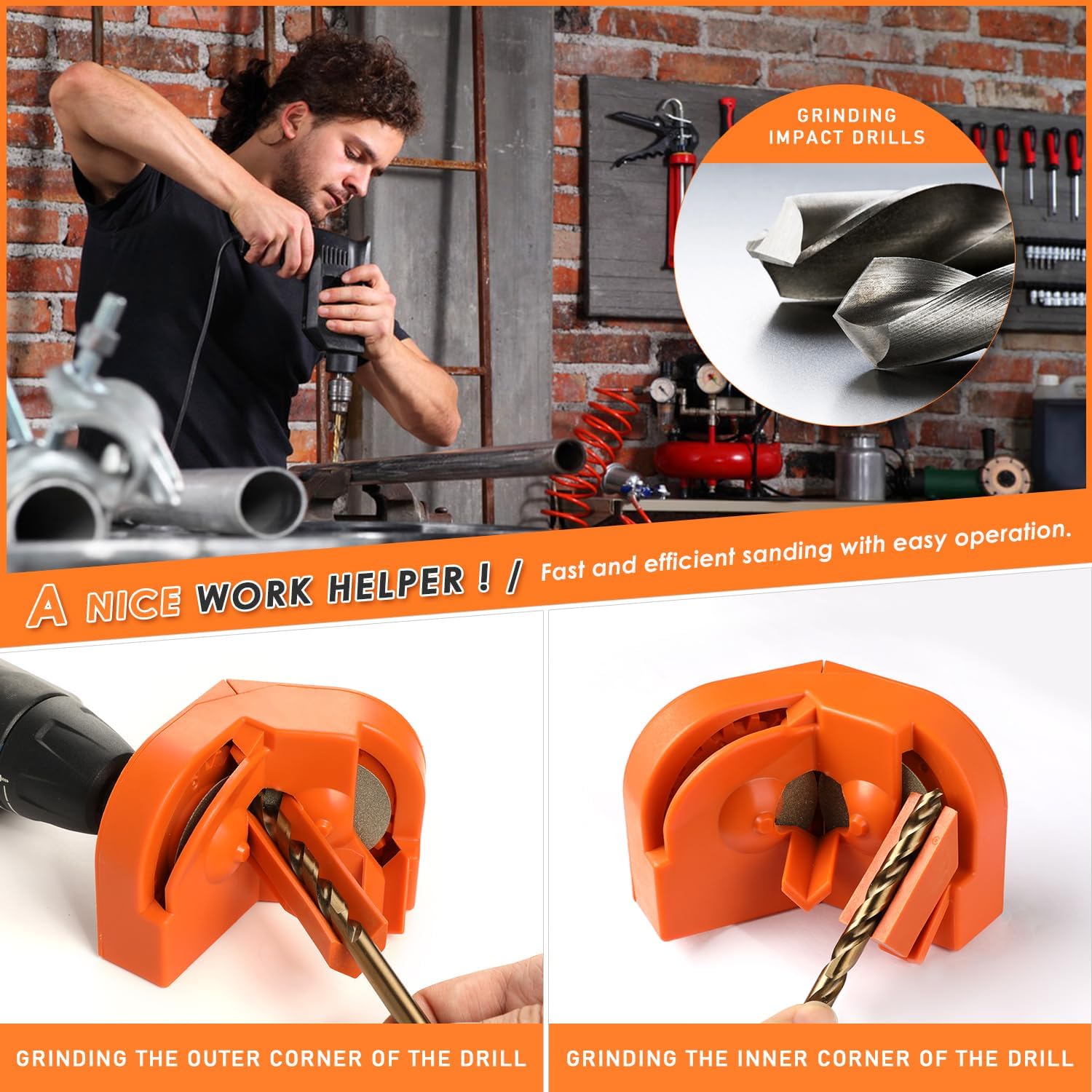 DrillGrinder - Easy Drill Bits Grinder Sharpener