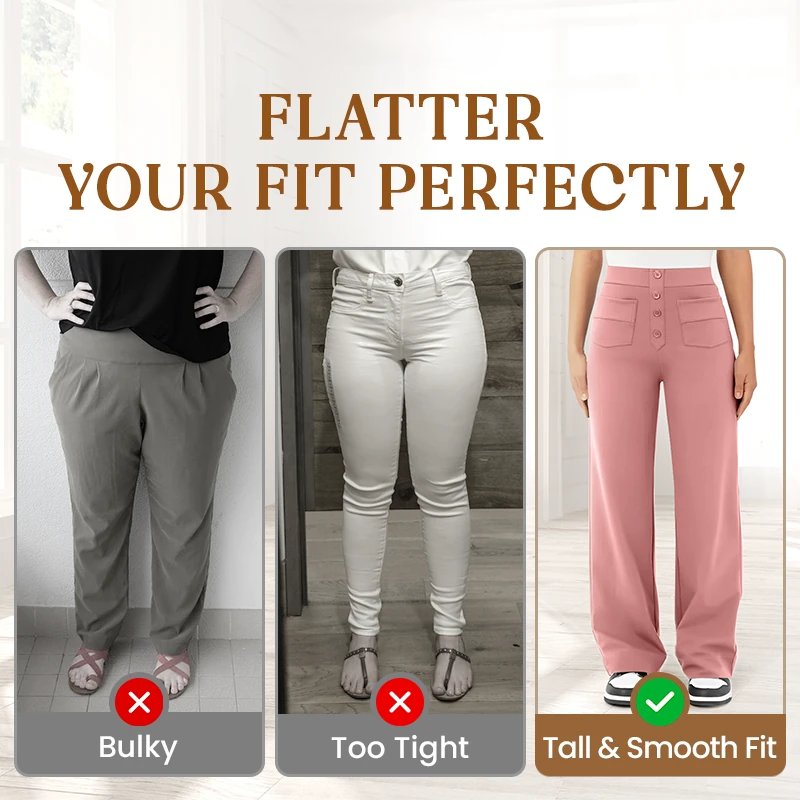 Icone™ FlexTrousers: High-Waisted All-Day Comfort Flexible Pants