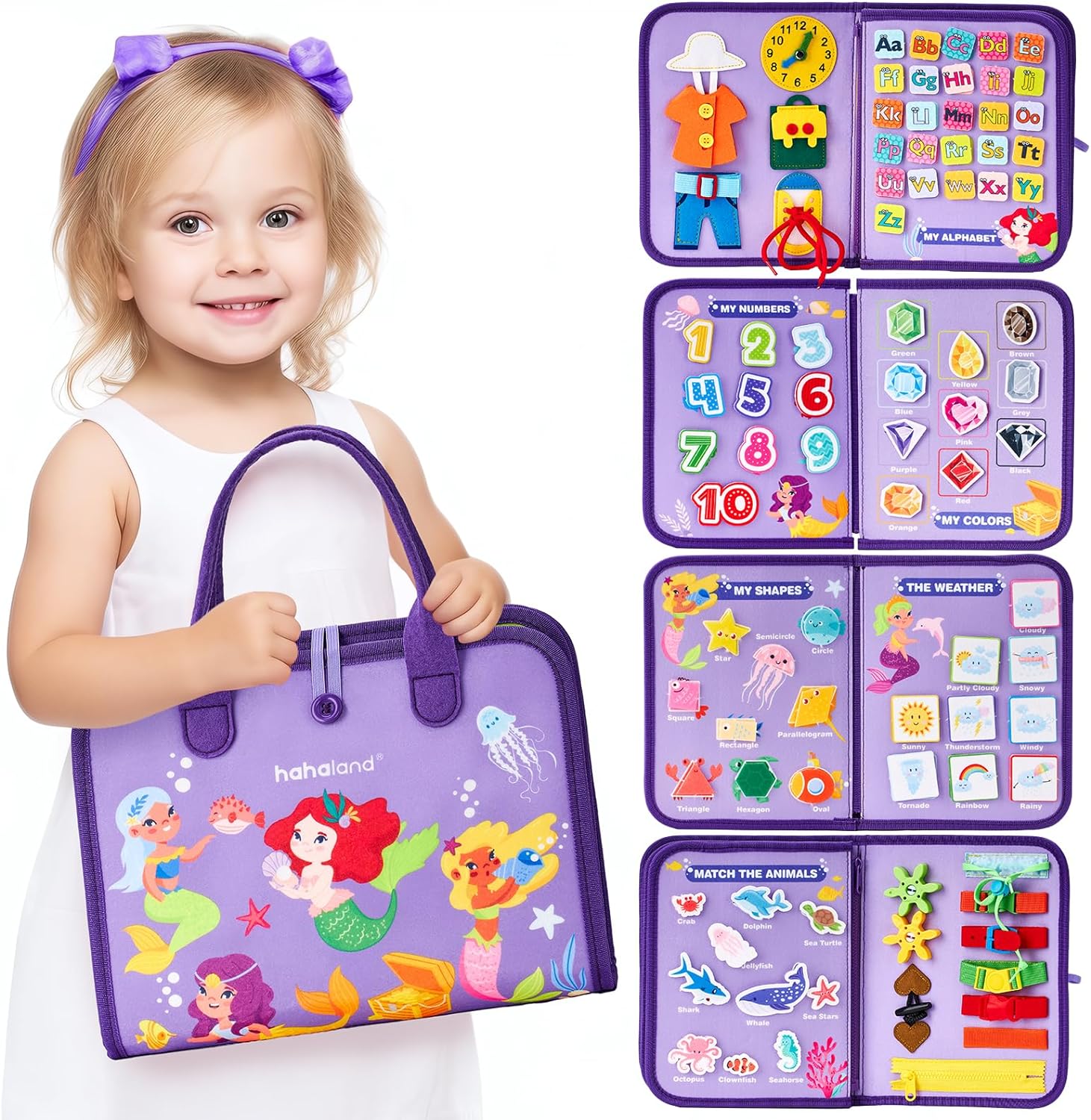 Kletshuts™ BusyBoard: Sensory Fine Motor Skills Montessori Educational Busy Board