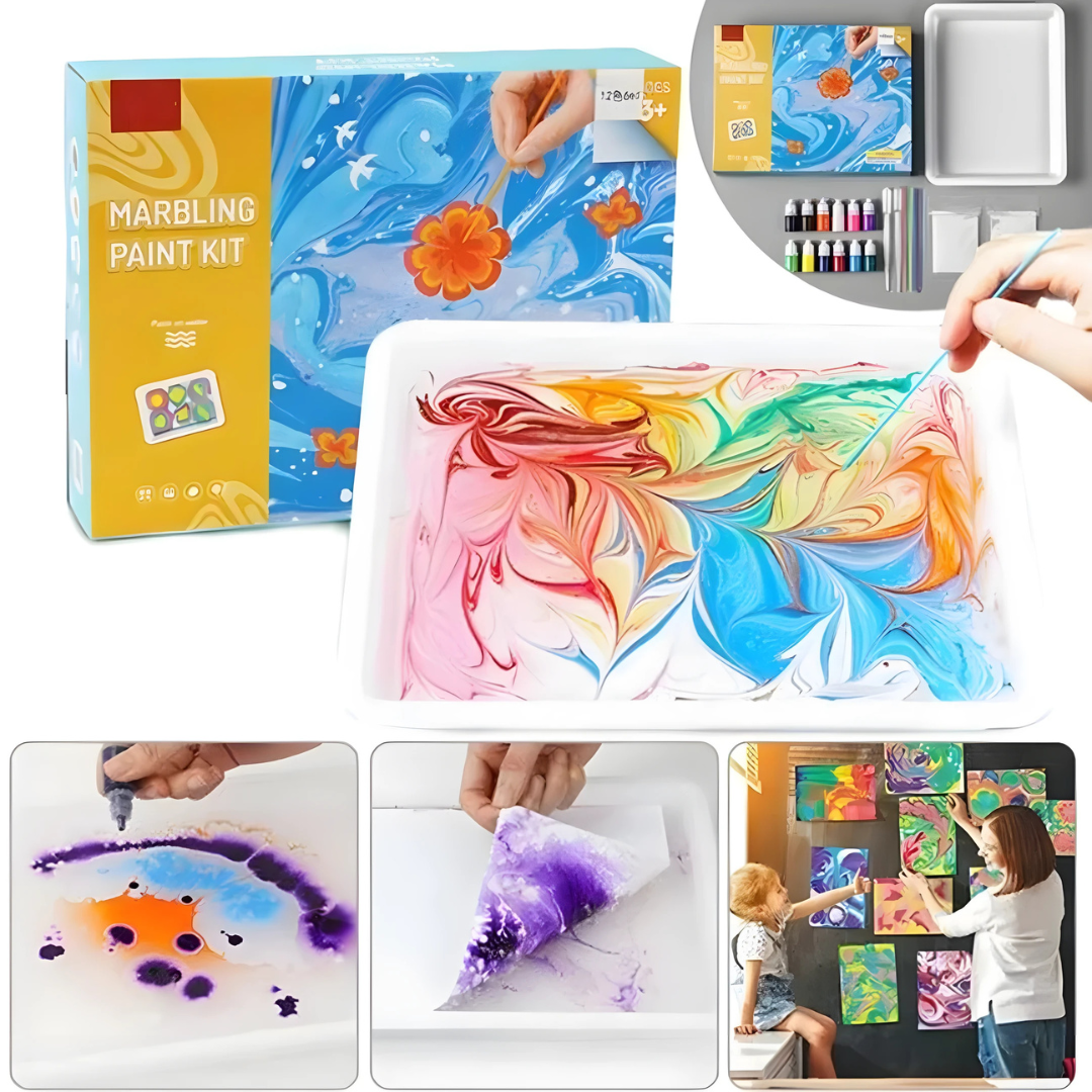 Kletshuts™ KidArt: Watercolor Marble Kid Art Creative Play Set