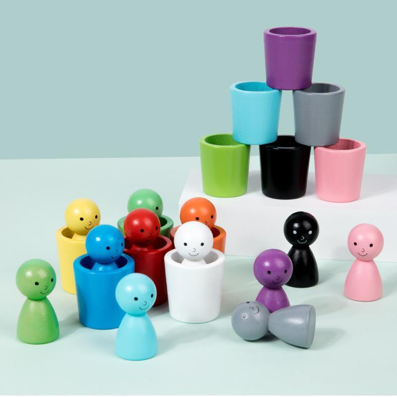Kletshuts™ SortingCups: Educational Children Color Sorting Cups And Figure Game